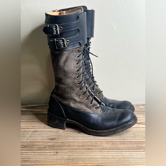 Timberland boot co Lucille lace up high boot two tone leather 6 zip - Picture 14 of 14